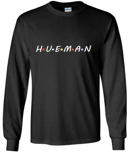 Black and White Hueman Friends Style Longsleeve Tee